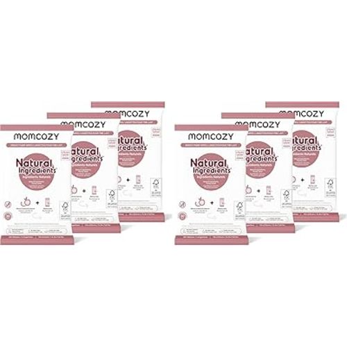 Momcozy Natural Breast Pump Wipes for Pump Parts Cleaning On-the-go, Flash Clean & Resealable Wipes (Pack of 180)