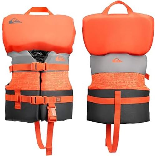 QUIKSILVER USCG Approved Life Jacket for Youth/Kids/Infant, Lightweight EPE Foam Life Vest with Quick-Release Buckles, for Pool, Beach, Lake, Kayaking, Boating, Fishing