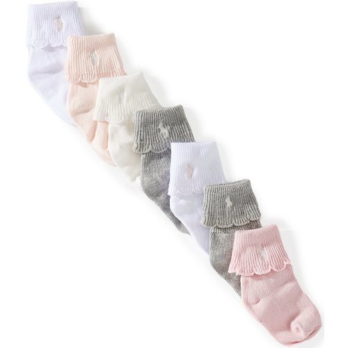 Polo Ralph Lauren Baby Girls Essential 7-Pack Socks Gift Box