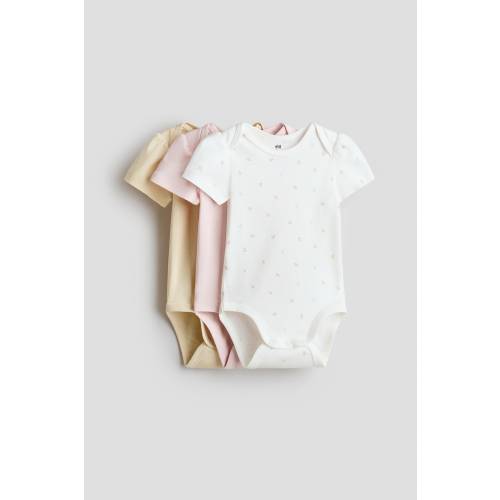 3-PACK BODYSUITS WITH LAP SHOULDERS