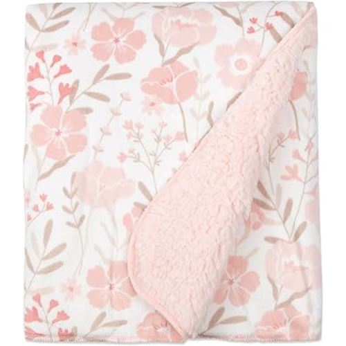 Baby Essentials Sherpa Fleece Baby Blanket 35x30 – Super Soft, Warm Reversible Baby Blankets for Newborns, Infants, Toddlers, and Nursery