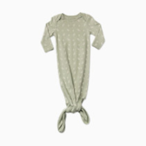 Tiny Kind Knotted Organic Gown - Sage Leaf, 0-3 M