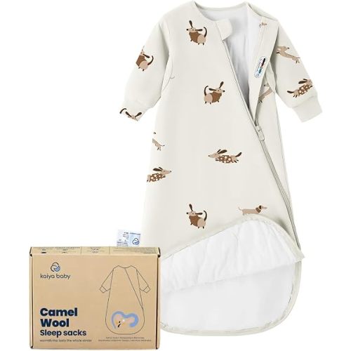 Kaiyababy Organic Cotton Baby Sleep Sack, 1.0 TOG Wearable Blanket, 0-6M