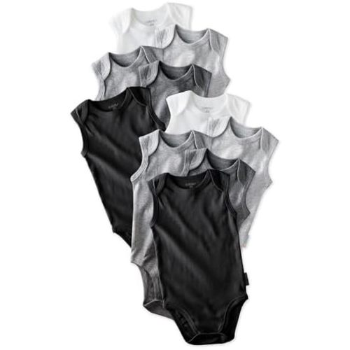 Butterblu Sam 5-Pack and 10-Pack Sleeveless Bodysuits​ 100% Organic Cotton for Baby Boys & Girls