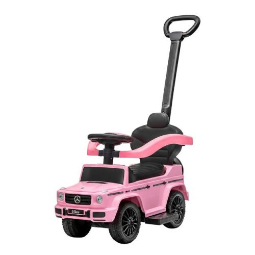 Best Ride On Cars Kids Outdoor Stroller Mercedes G-Wagon 3 in 1 Push Car, Baby Pink