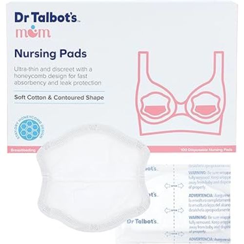 Dr. Talbot's Mom Discreet and Ultra-Thin Disposable Nursing Pads for Breastfeeding Moms - 100 Count - Breastfeeding Essentials