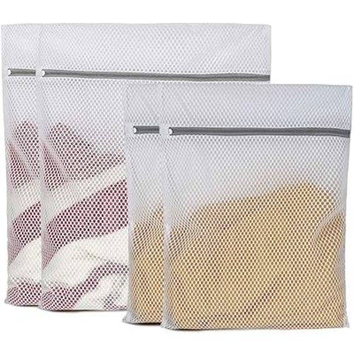 Mesh Laundry Bags for Delicates(2XL+2L), Laundry Bags Mesh Wash Bags, 125gsm Lingerie Bags