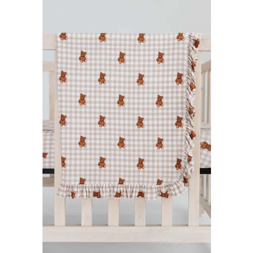 Teddy Gingham Blanket