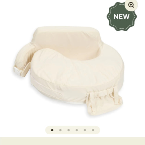 Super Deluxe Oat Nursing Pillow with 100% Organic Cotton Cover
