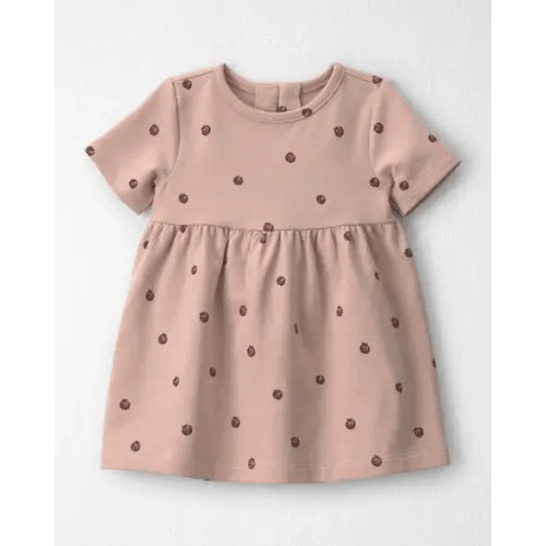 Baby Girl Organic Cotton French Terry Dress in Apples - Little Planet | Carter's