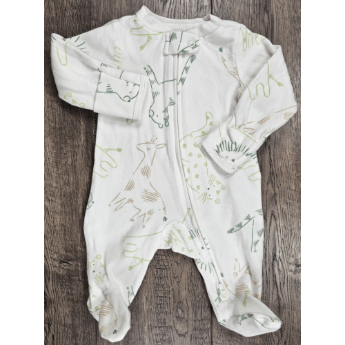 Baby Boy Clothes Carter's Newborn Big Safari Animals Footed Outfit