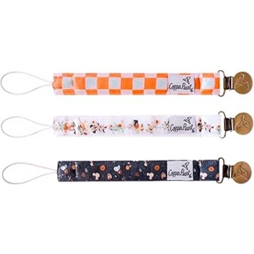 Binky Clip 3 Pack Set "Mickey Mouse's Boo Bash" by Copper Pearl