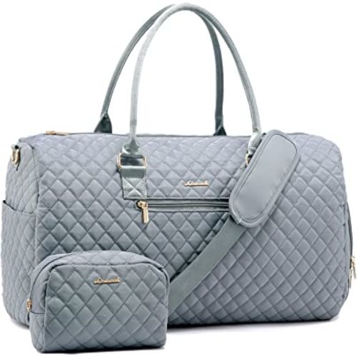 LOVEVOOK Travel Duffle & Weekender Bag for Women - Carry On, Overnight, Gym & Mommy Hospital Bag with Toiletry & Shoe Compartment