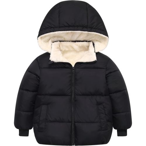 Baby Winter Coats Toddler Hooded Jackets Cotton Warm Lined Puffer Outerwear Baby Boys Girls Windproof Thick Clothes