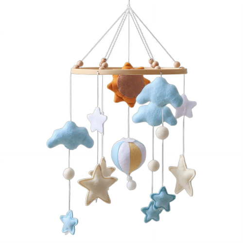 BESTSKY Crib Mobile,Safe and Non-Toxic Materials Mobile for Crib,Silent Rotation Mechanis Baby Mobile,Type1