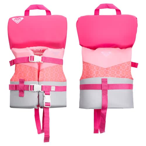 ROXY USCG Approved Life Jacket for Youth/Kids/Infant, Light-Weight EPE Foam Life Vest with Quick-Release Buckles, Type III PFD for Fishing, Boating Swimming Kayaking Water Sports