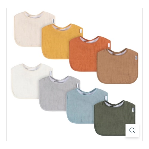 8-Pack Baby Neutral Warm Shades Muslin Drooling Bibs – Gerber Childrenswear