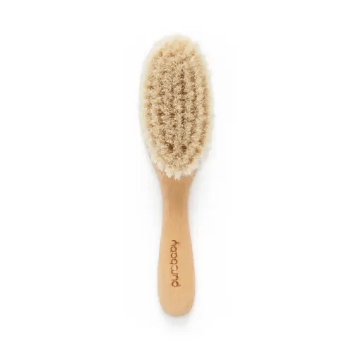Purebaby Goat Hairbrush with Box - Natural | Baby Bunting AU