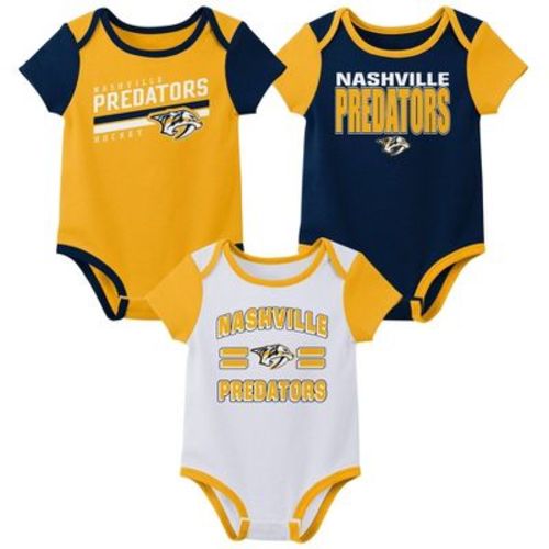 NHL Nashville Predators Infant Boys' 3pk Bodysuit - 3-6M