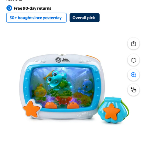 Free Shipping! Baby Einstein Sea Dreams Soother Sleep Sound Machine with White Noise, Soft Lights, Remote, for Infants and Kids - Walmart.com