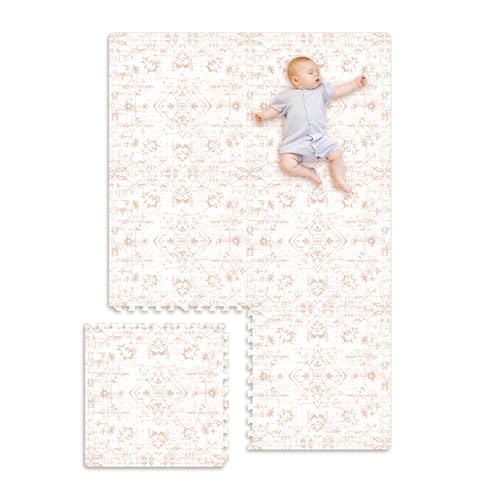 Extra Large Baby Play Mat - 4FT x 6FT Foam Puzzle Floor Mat for Kids & Toddlers (Persia Rhombic Pattern)