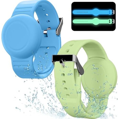 Waterproof Bracelet Compatible with Airtag (1st & 2nd Gen) for Kid - 2 Pack