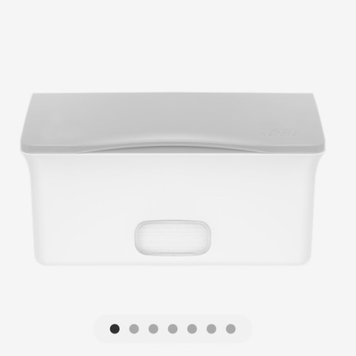 Ubbi Baby Wipes Dispenser, Baby Wipes Case, Baby Wipes Holder With Weighted Plate, Keeps Wipes Fresh And Non-Slip Rubber Feet, Gray