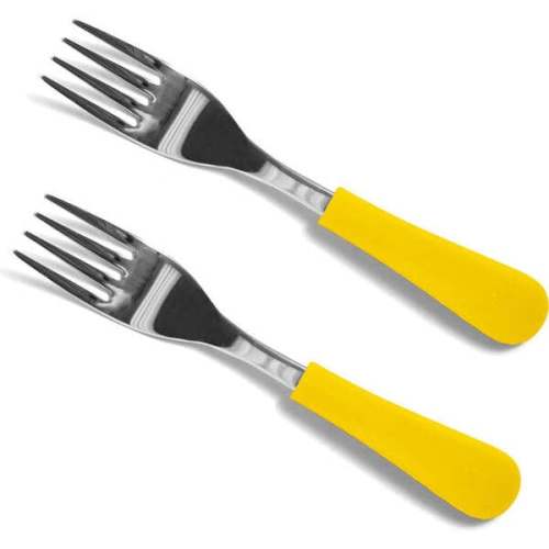 Stainless Steel-Baby Forks, Yellow - Avanchy Nursing & Feeding | Maisonette