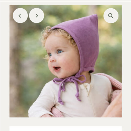 Organic cotton Pixie Bonnet Hat – Olive and Cradle