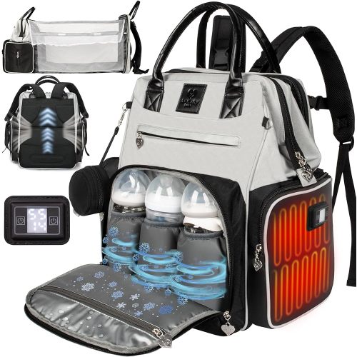 Award-Winning Eco-Friendly Smart Diaper Bag with Changing Station – 2025 Evergreen Winner, Premium All-in-One Backpack, Patent Pending, Heated Bottle Pockets, Trusted by Parents, Seen in Top USA Media