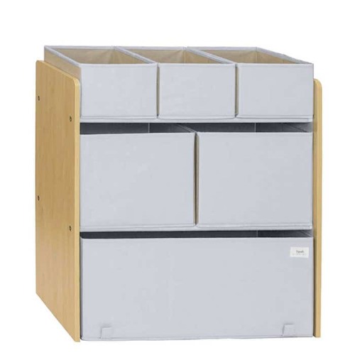 Recycled Fabric Multi-Bin Toy Organizer