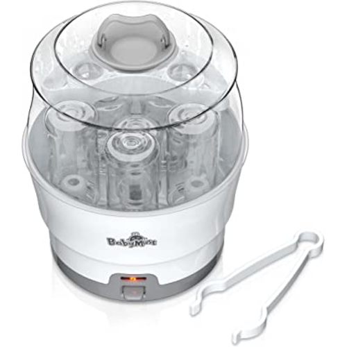 Bottle Sterilizer, Baby Bottle Sterilizer, Electric Steam Bottle Sanitizer for Baby Bottles, Pacifiers, Nipples, Teethers, Breast Pump Accessories, One Button Control, Easy BPA-Free Bottle Cleaner