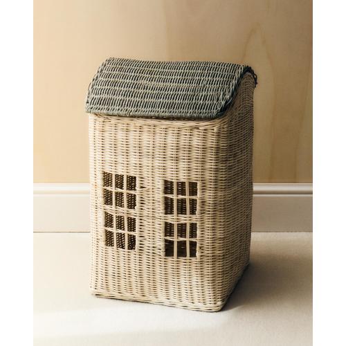 KIDS’ RATTAN HOUSE BASKET