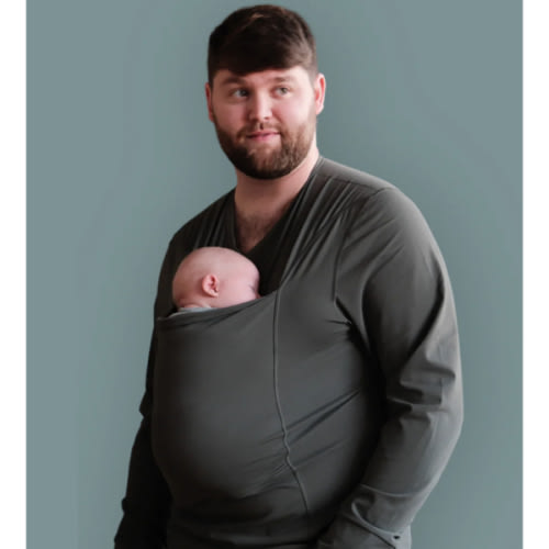 Lalabu Dad Shirt | Original Babywearing T-Shirt with Kangaroo Pouch | Baby Wrap Carrier for Newborns & Infants | Baby Wrap Carrier for Newborns | Essential for new Dads