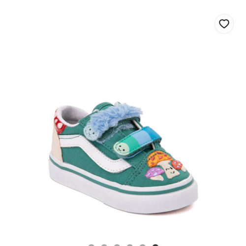 Vans Old Skool V Mushroom Skate Shoe - Baby / Toddler - Green | Journeys