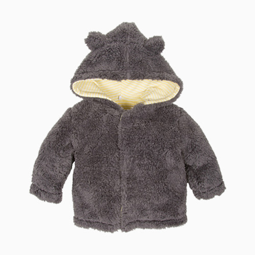 Magnetic Me Fleece Jacket - Light Grey, 0-6 M