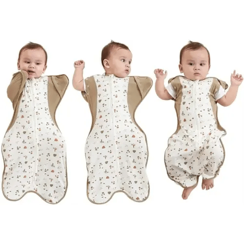 Transition Swaddle Sleep Sack, 3-6 Months, 12-18 lb, Arms In/Out, 2-Way Zipper, Moisture-Wicking Fabric, Improves Sleep, Snug Fit, Helps Calm Startle Reflex (Bear and the Forest)