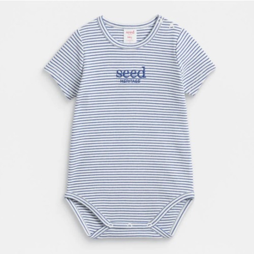 Core Rib Logo Bodysuit | Canvas | Seed Heritage