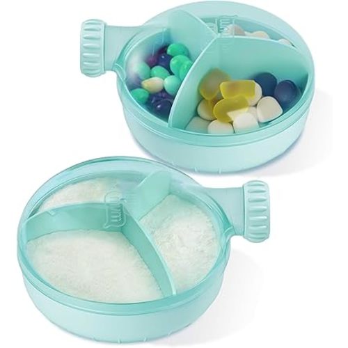 Baby Formula Dispenser Infant Milk Powder Container for Travel,Formula Dispenser Portable 6Oz Airtight Leak Proof Formula Storage Formula Dispenser on the go (Green)