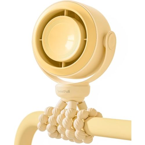 SWEETFULL Portable Stroller Fan - Yellow