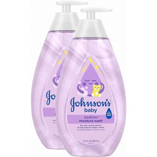 Johnson's Tear-Free Bedtime Baby Moisture Wash with Soothing NaturalCalm Aromas, 27.1 fl. oz (Pack of 2)