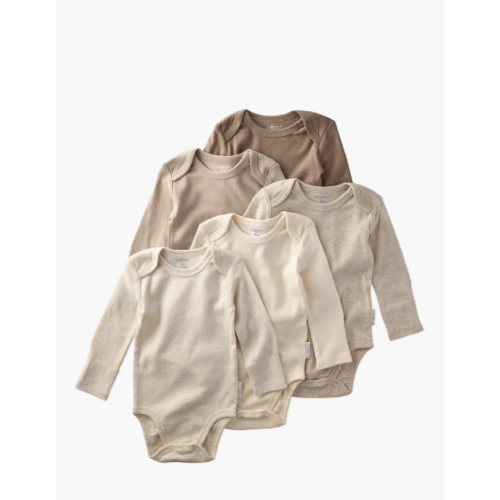 Blake Long Sleeve Organic Cotton Assorted 5-Pack Bodysuits
