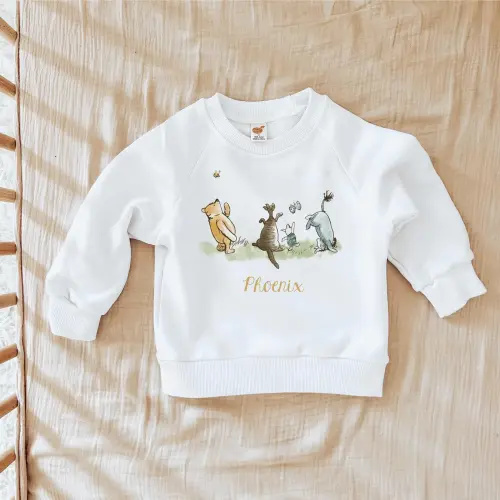 Classic Pooh Shirt, Beary First, Pooh Bear Birthday, Pooh Bear Romper, Pooh Sweatshirt, Birthday Boy, Neutral, Girl Birthday, Hundred Acre