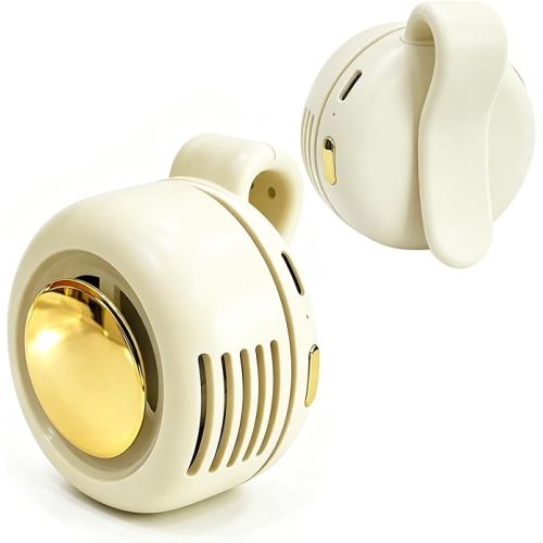 2026 New Portable silent mini bladeless fan 3-speed clip-on fan 360° rotatable suitable for outdoor, travel and office use, travel accessory (white)