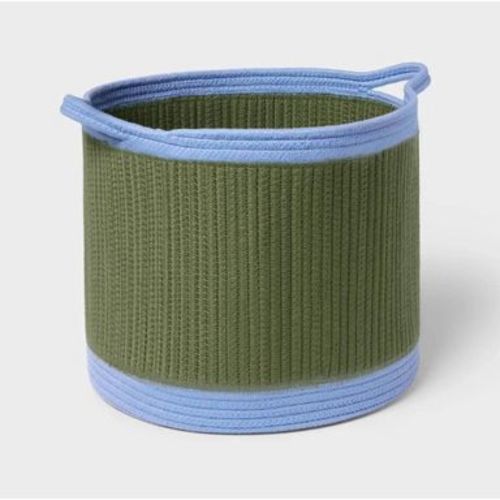 Medium Coiled Rope Kids' Storage Basket Green and Blue - Pillowfort™