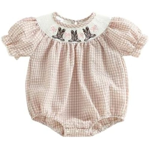 Baby Girl Easter Outfit Newborn Infant Girls Clothes Summer Spring Outfits Bunny Ruffle Smocked Outfit