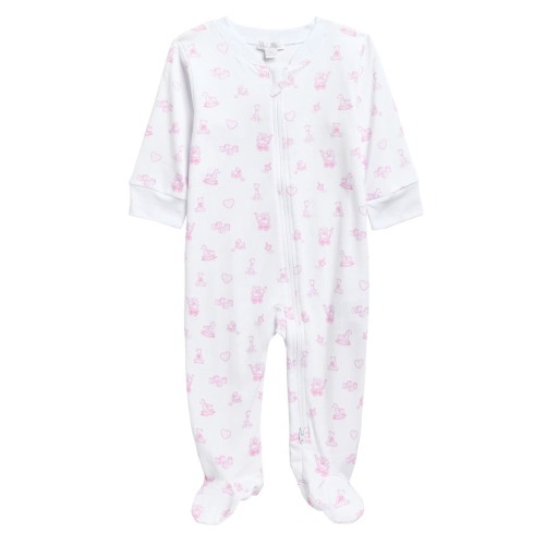 Print Pima Cotton Footie, 0-3M