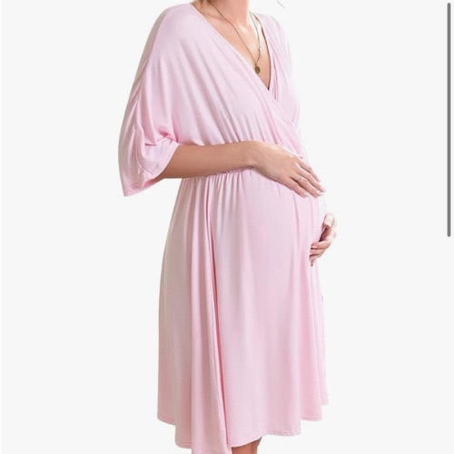 Ekouaer 3 in 1 Labor/Delivery/Hospital Gown Maternity Dress Nursing Nightgown Sleepwear for Breastfeeding