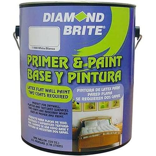 Diamond Brite Paint 1 Gallon Flat White Latex Paint & Primer in One 11950-1