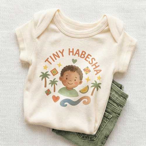 Tiny Habesha Baby Onesie - Cute Ethiopian Eritrean Cultural Bodysuit
